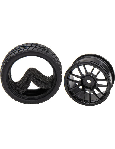 Ruedas de Neumáticos de Goma 1/10 HIRCQOO 12 Radios 12mm