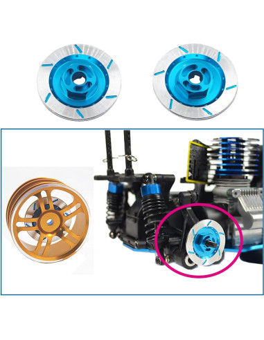 4 Piezas Disco de Freno Decorativo Aluminio 12mm ShareGoo Azul