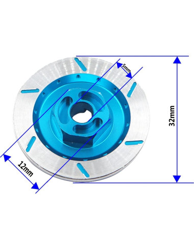 4 Piezas Disco de Freno Decorativo Aluminio 12mm ShareGoo Azul