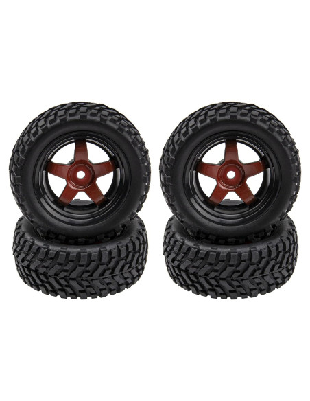 Neumáticos de goma 75mm y llantas plásticas 12mm HIRCQOO