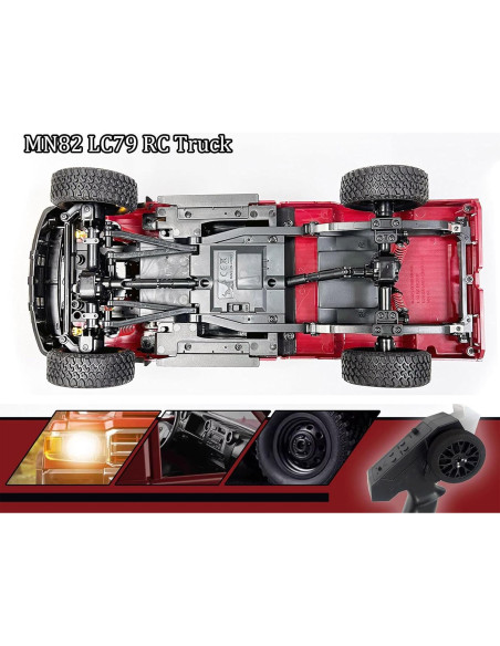 Camión RC 4x4 Toyota LC79 MN-82 Todo Terreno 1/12 Control Remoto