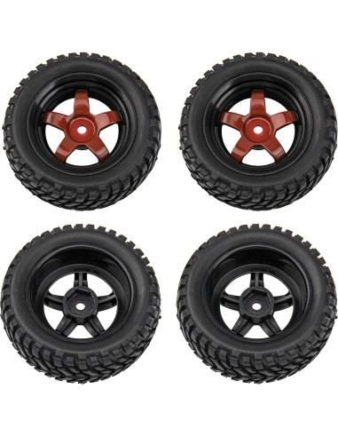 Neumáticos de goma 75mm y llantas plásticas 12mm HIRCQOO