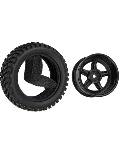 Neumáticos de goma 75mm y llantas plásticas 12mm HIRCQOO