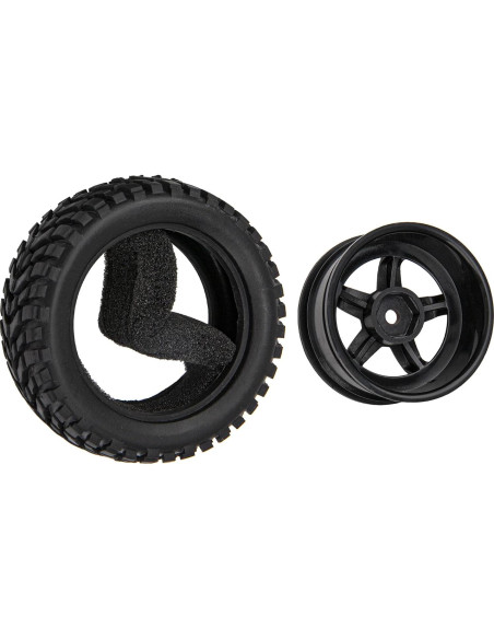 Neumáticos de goma 75mm y llantas plásticas 12mm HIRCQOO