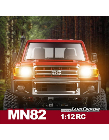 Camión RC 4x4 Toyota LC79 MN-82 Todo Terreno 1/12 Control Remoto