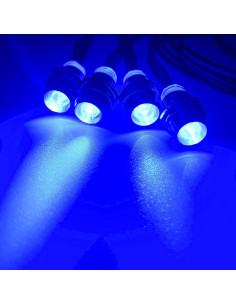 2 Faros LED HIRCQOO 4LED Azules para Coche RC 1/10 1/12 2