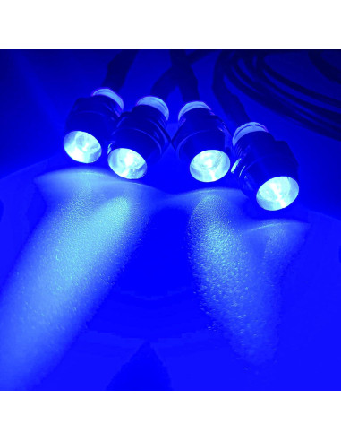 2 Faros LED HIRCQOO 4LED Azules para Coche RC 1/10 1/12