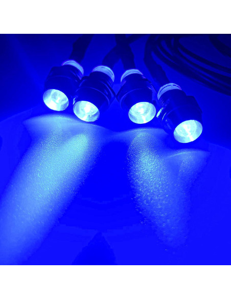 2 Faros LED HIRCQOO 4LED Azules para Coche RC 1/10 1/12