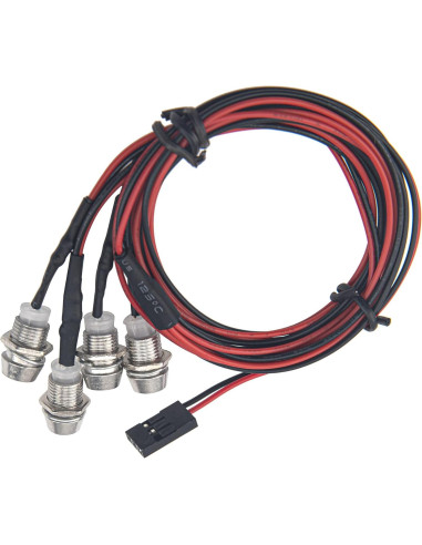 2 Faros LED HIRCQOO 4LED Azules para Coche RC 1/10 1/12