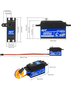 Servo Digital 20kg WOAEIUOS Bajo Perfil 25T Metal 1/10 RC 2