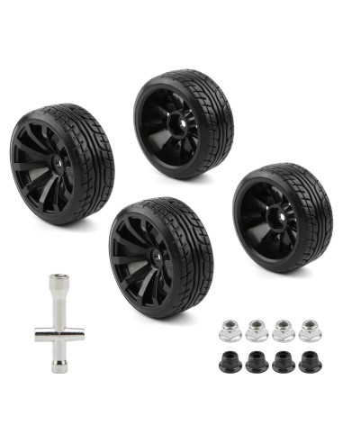 4 Ruedas y Neumáticos Drift 1/10 Rchobbytop 62mm 12mm Hex