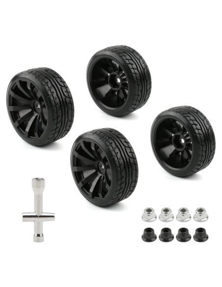 4 Ruedas y Neumáticos Drift 1/10 Rchobbytop 62mm 12mm Hex