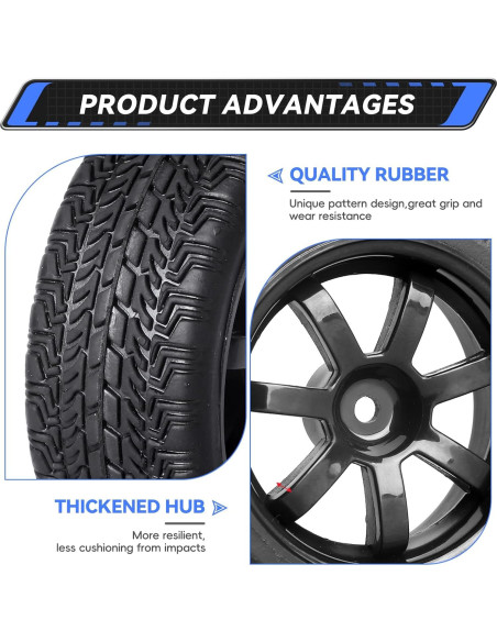 Ruedas Hexagonales 12 mm AllinRC para Coche RC Drift 1/10