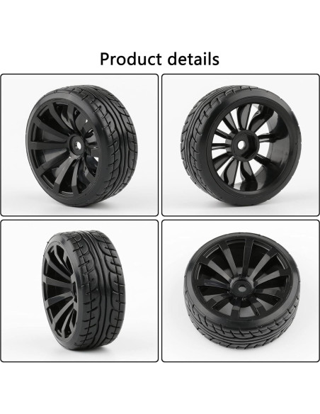 4 Ruedas y Neumáticos Drift 1/10 Rchobbytop 62mm 12mm Hex
