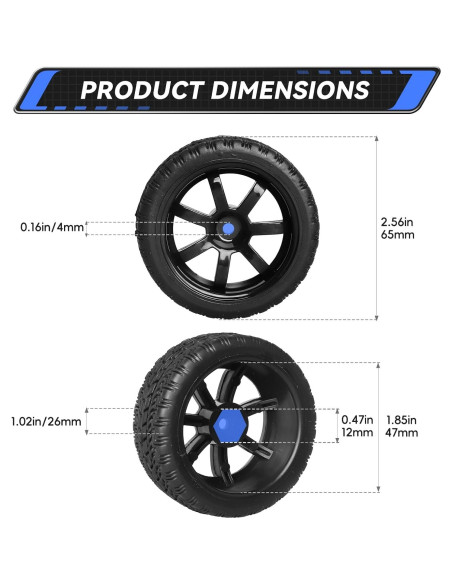 Ruedas Hexagonales 12 mm AllinRC para Coche RC Drift 1/10