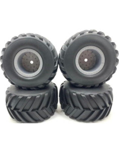 Neumáticos de Goma 1/10 para Coche RC KINGTAIR 4 Pcs 2