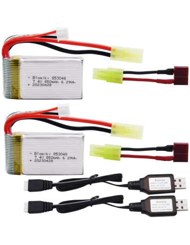 Batería Recargable Li-Po 7.4V 850mAh Blomiky para Coche RC 1/18