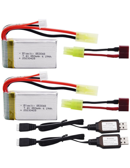 Batería Recargable Li-Po 7.4V 850mAh Blomiky para Coche RC 1/18 Batería Recargable Li-Po 7.4V 850mAh Blomiky para Coche RC 1/18