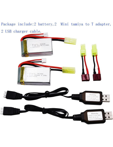 Batería Recargable Li-Po 7.4V 850mAh Blomiky para Coche RC 1/18