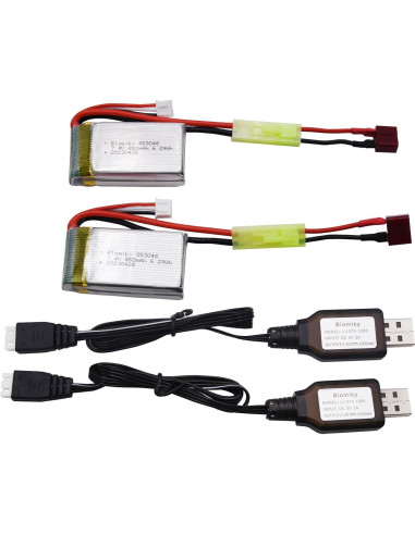 Batería Recargable Li-Po 7.4V 850mAh Blomiky para Coche RC 1/18