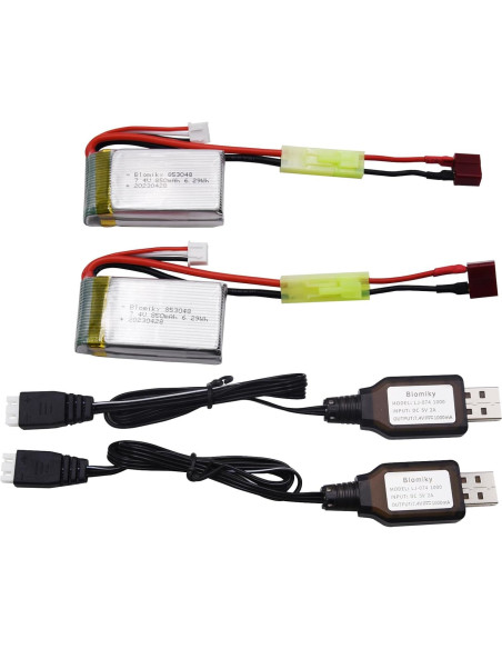 Batería Recargable Li-Po 7.4V 850mAh Blomiky para Coche RC 1/18 Batería Recargable Li-Po 7.4V 850mAh Blomiky para Coche RC 1/18