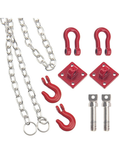 Gancho de Remolque de Metal con Cadena 1/10 RC HIRCQOO