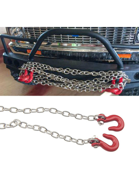 Gancho de Remolque de Metal con Cadena 1/10 RC HIRCQOO