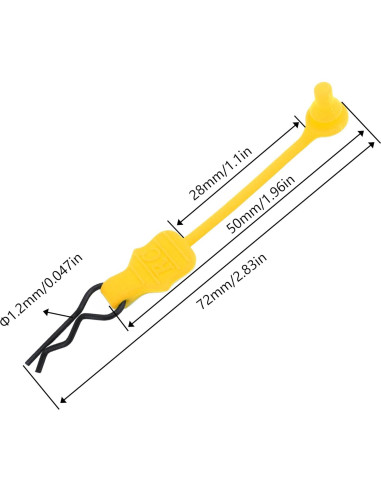 10 Clips de Cuerpo RC GDOOL 1.2mm con Anillas Amarillas