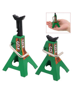 Soportes de Gato de Metal 1/10 ZYCST para Coche RC Verde