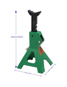 Soportes de Gato de Metal 1/10 ZYCST para Coche RC Verde 2