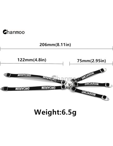 Cinturón de Seguridad para Coche RC 1/10 Chanmoo - Negro