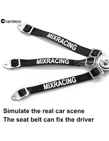 Cinturón de Seguridad para Coche RC 1/10 Chanmoo - Negro