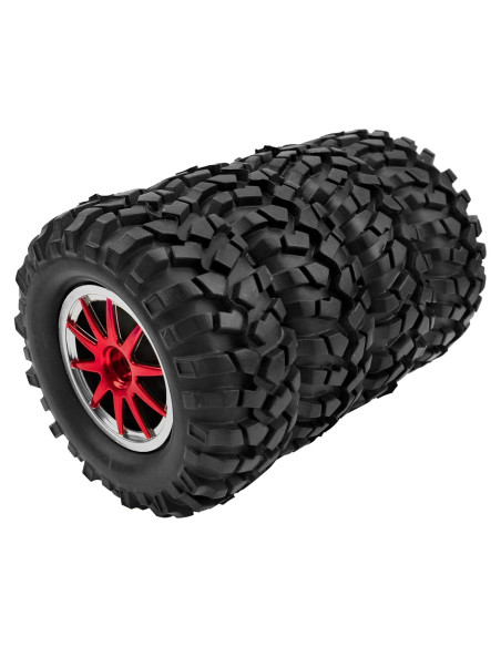 Neumáticos Off-Road 1/10 HIRCQOO 96mm con Llantas 10 Radios
