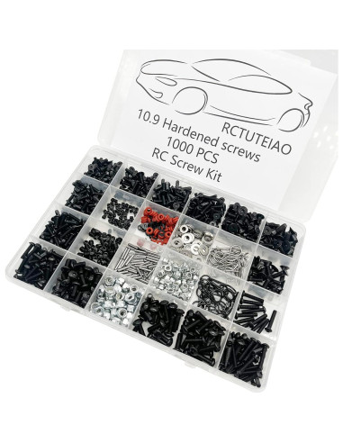 Kit de Tornillos RC 1000pcs M3 M4 Xerial para Coche Escala 1:8 1:10