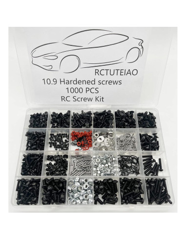 Kit de Tornillos RC 1000pcs M3 M4 Xerial para Coche Escala 1:8 1:10