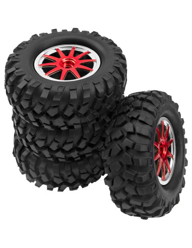 Neumáticos Off-Road 1/10 HIRCQOO 96mm con Llantas 10 Radios