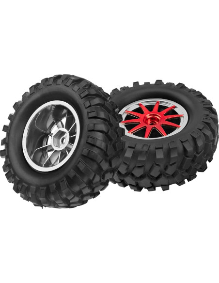 Neumáticos Off-Road 1/10 HIRCQOO 96mm con Llantas 10 Radios