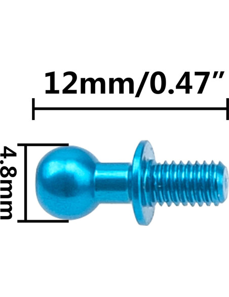10 Tornillos de Cabeza Esférica M3 ShareGoo para Coche RC