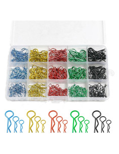 260 Clips Universales de Carrocería RC Acero Inoxidable 3 Tamaños