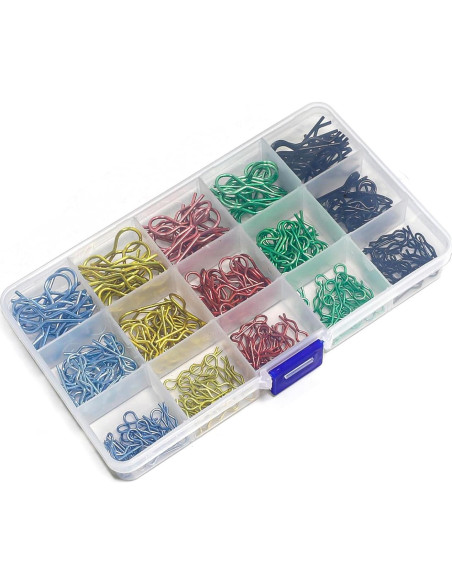 260 Clips Universales de Carrocería RC Acero Inoxidable 3 Tamaños