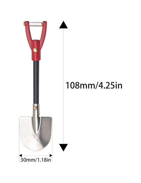 2 Piezas Pala Decorativa Metal RC HIRCQOO 1/10 Rojo