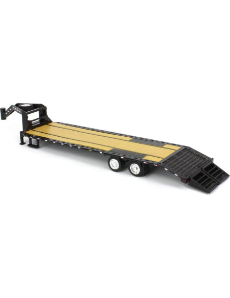 Remolque Gooseneck 1:64 Greenlight 30390 Negro con Rayas Rojas