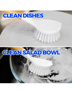 Set de 3 Cepillos de Platos Holikme con Mango de Bambú 2