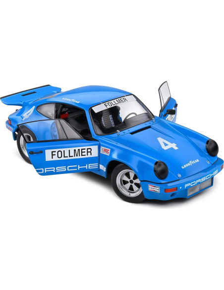 Auto Deportivo Solido 1:18 Porsche 911 IROC Azul 1974