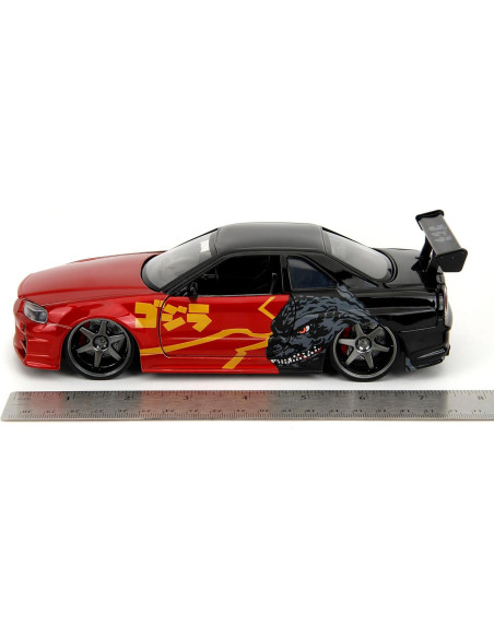 Jada Godzilla 2003 Nissan Skyline GTR R34 1:24 Die-Cast Jada Godzilla 2003 Nissan Skyline GTR R34 1:24 Die-Cast