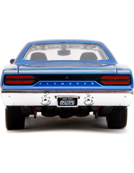 Coche Die-Cast 1:24 Plymouth Roadrunner 1970 Jada Toys Azul/Blanco Coche Die-Cast 1:24 Plymouth Roadrunner 1970 Jada Toys Azul/Blanco