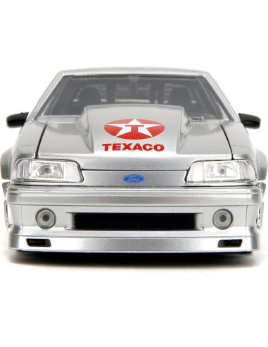 Coche Die-cast Jada Toys 1989 Ford Mustang GT 1:24 Plata