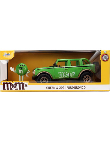 Juguete Coleccionable Jada M&M'S Ford Bronco 2021 1:24
