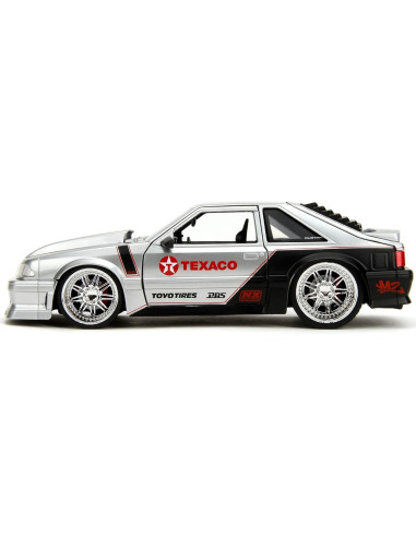 Coche Die-cast Jada Toys 1989 Ford Mustang GT 1:24 Plata