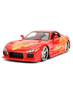 Coche de metal Jada Toys Mazda RX-7 1:24 Naranja para coleccionistas